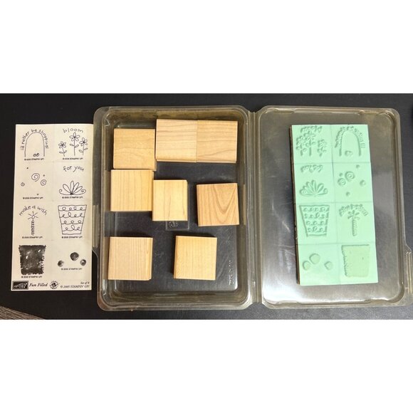 VTG NEW Stamping Up! "Fun Filled" Spring Flower WM Rubber Stamp Set - Picture 2 of 2